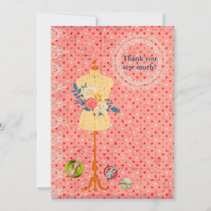 Robe de forme Dressform Carte de remerciements