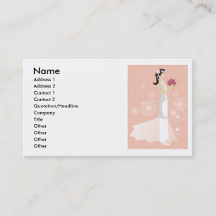 Robe de mariage ou carte de visite nuptiale de