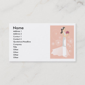 Robe de mariage ou carte de visite nuptiale de