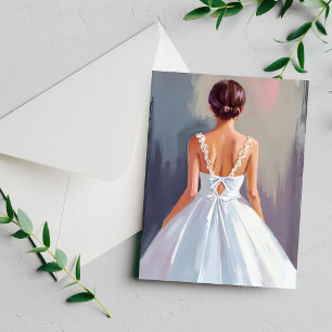 Robe de mariée Carte aquarelle de robe en dentel