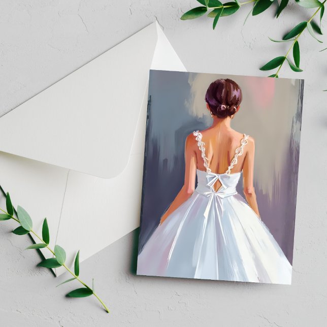 Robe de mariée | Carte aquarelle de robe en dentel (Créateur téléchargé)