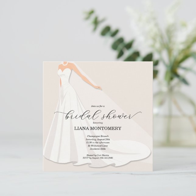 Robe de Mariée Élégante pour la Fête de Fiançaille (Debout devant)