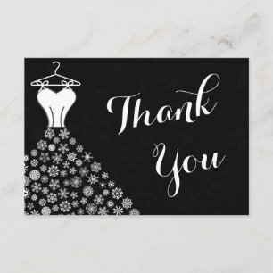 Robe de Mariée Flocons de Neige Noir Blanc Merci