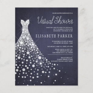 Robe de mariée Navy BUDGET Invitation à une douche