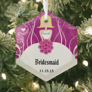 Robe de mariée prune Ornement de Noël pour demoise