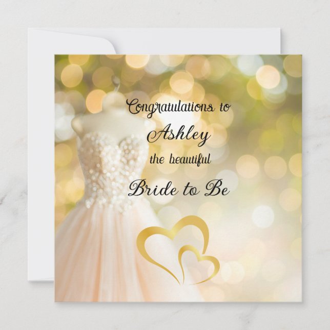 Robe de mariée sur mesure carte de mariée à être (Devant)
