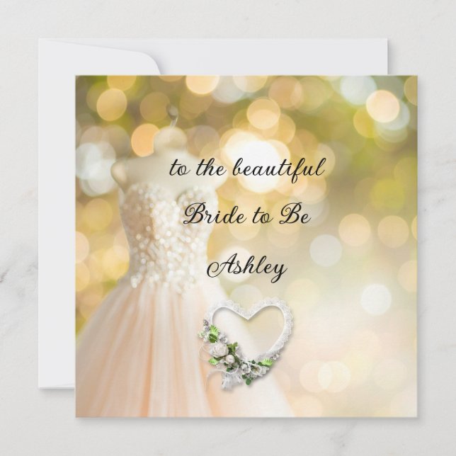 Robe de mariée sur mesure carte de mariée à venir (Devant)