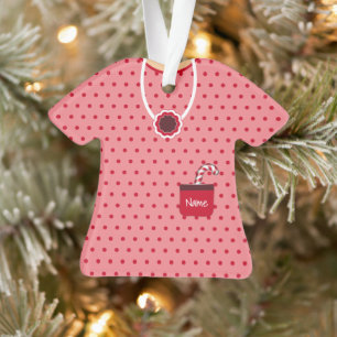 Robe de Noël rose et rouge personnalisée