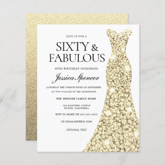 Robe de Parties scintillant d'or 60e anniversaire 