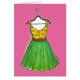 Robe de soirée Vintage Polka Dot Prom Vert Jaune