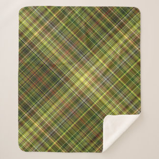 Robe de terre et couverture Sherpa Plaid Olive