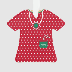 Robe de Vacances Rouge & Vert Pois Personnalisé