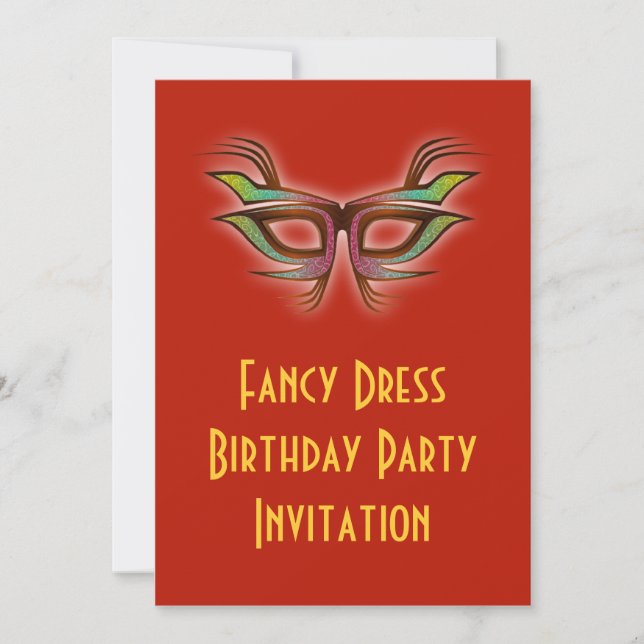 Robe élégante Invitation à la fête d'anniversaire  (Devant)