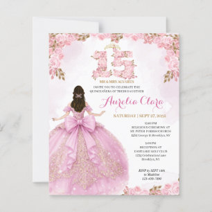 Robe Floral Blush Coquette Quinceanera BUDGET
