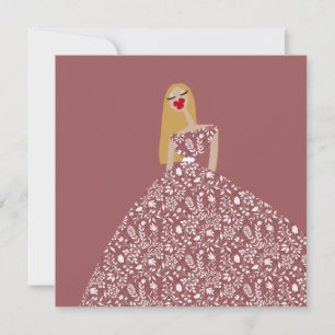 Robe Florale Ultra Féminine Carte d'Art de Mode