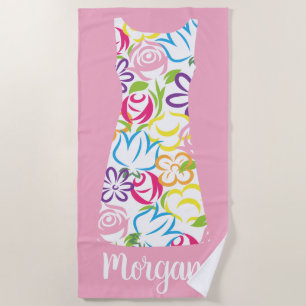 Robe Flore Shift Serviette de plage personnalisée