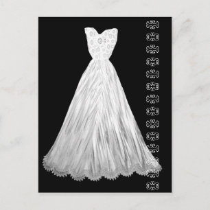 Robe Mariage blanche avec carte postale Accent den
