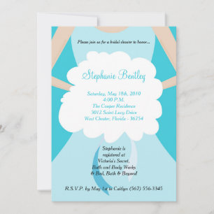 Robe Mariage bleue Invitation de douche nuptiale