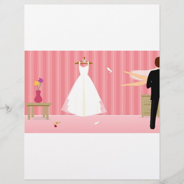Robe mariage rayée rose (Devant)