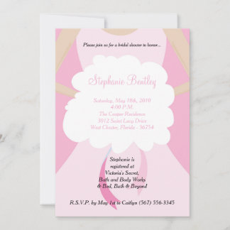Robe Mariage rose Invitation de douche nuptiale