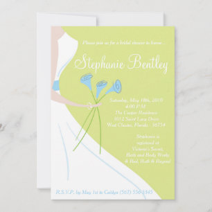 Robe Mariage verte Invitation de douche nuptiale