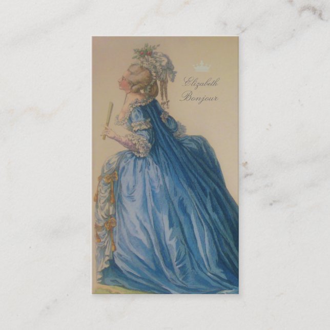 Robe Marie Antoinette ~ Carte de visite (Devant)