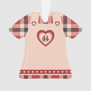Robe Plaid Coeur PinaForte Figurine Personnalisé