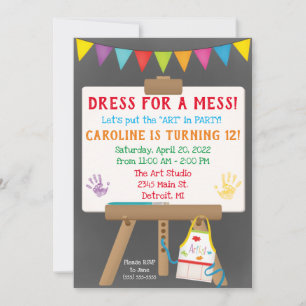 Robe pour un Mess, Art Party Invitation