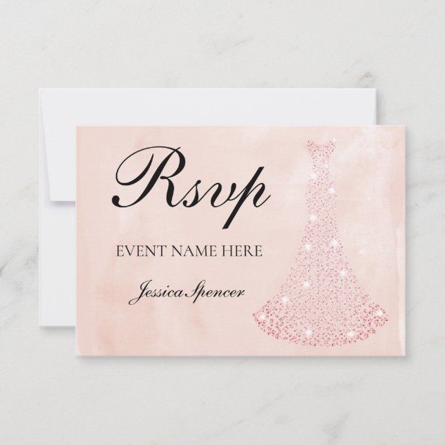 Robe rose gold rose toutes les RSVP de mariage / a (Devant)