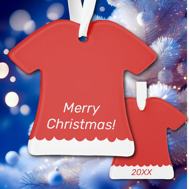 Robe rouge mignonne ornement pour le premier Noël  (Créateur téléchargé)