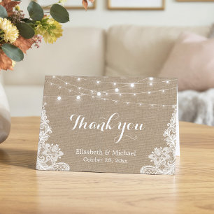 Robe Rustique Burlap Lumières Dentelle Merci Maria