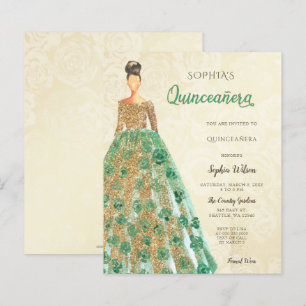 Robe verte émeraude Budget Quinceanera