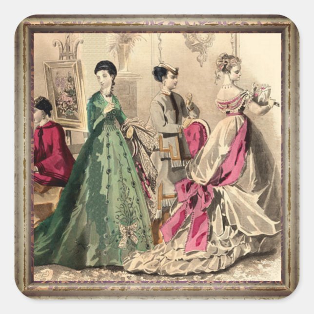 Robe Victorienne Avec Autocollant Rectangulaire Bo (Devant)