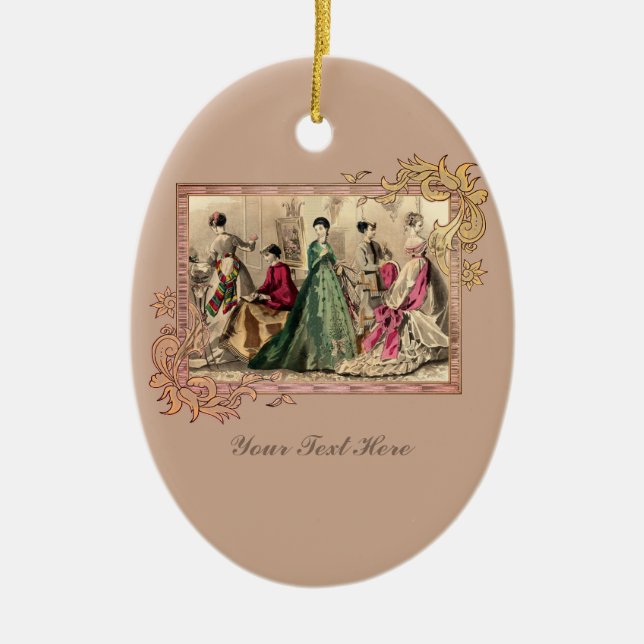 Robe Victorienne Avec Ornement En Céramique Bow Ro (Devant)