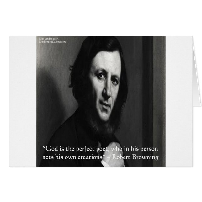 Robert Browning God Perfect Poet Citation (Devant horizontal)