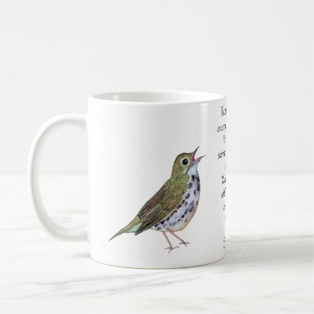 Robert Frost Ovenbird Mug de café blanc (Gauche)