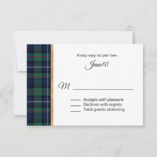 Robertson Plaid Wedding RSVP