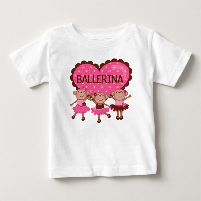 Robes sans manches pour bébé fille Ballet de singe (Devant)