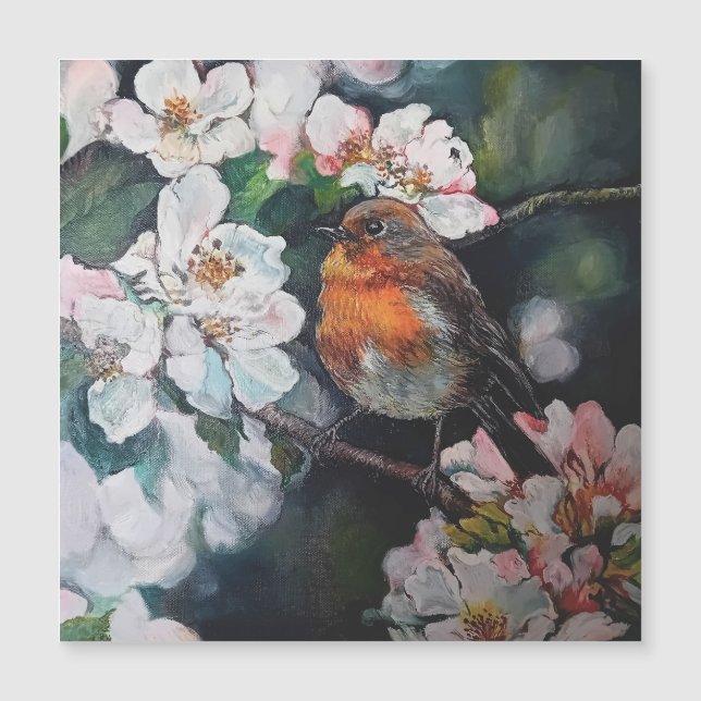 Robin aux fleurs de cerisier (Devant)