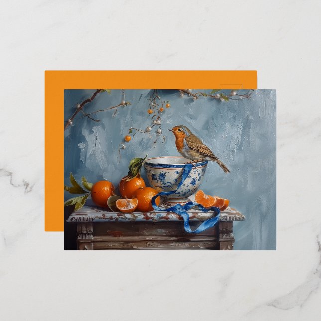 Robin - Cartes postales Foil (Recto/Verso)