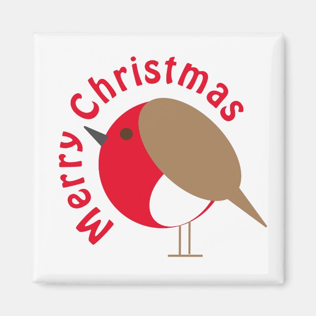 Robin Christmas Magnet (Devant)