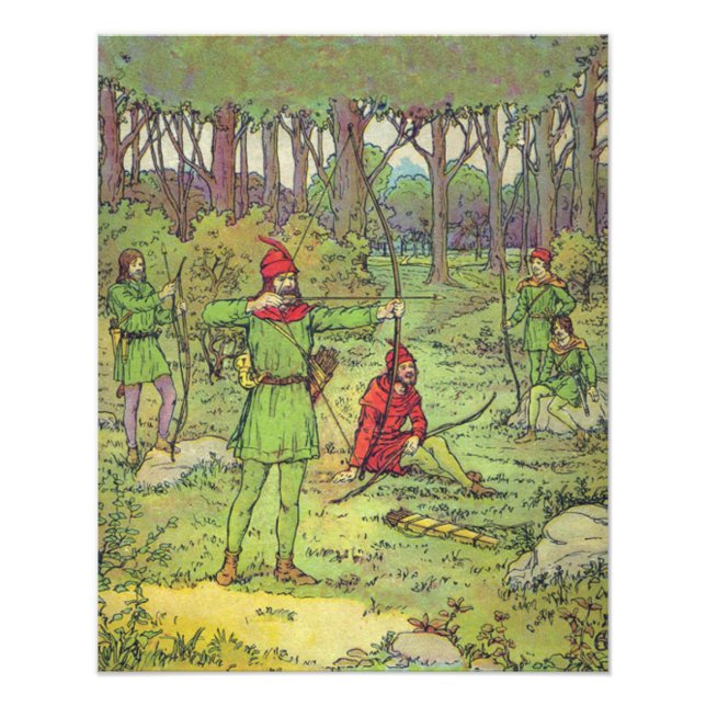 Robin Des Bois Dans La Forêt Photo Imprimer (Devant)