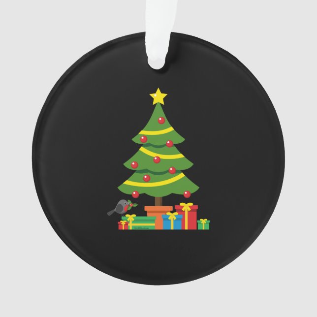 Robin Et Coloré Présents Sous Arbre De Noël (devant)