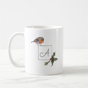 Robin et Holly Christmas Mug