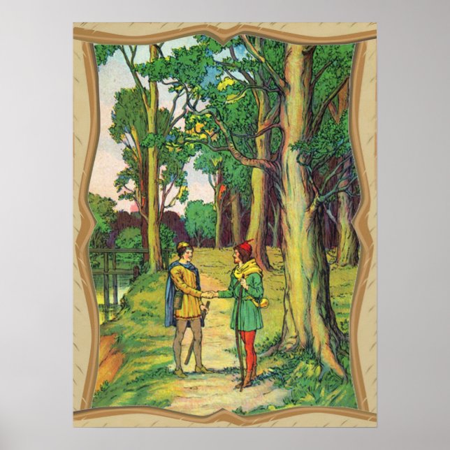 Robin Hood And Little John Poster (Devant)