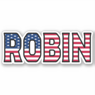 Robin Name USA Sticker Stickerset