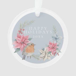 Robin Personnalisé De Noël Et Wreath De Vacances