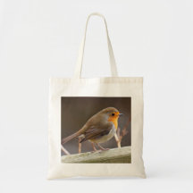 Robin sur un sac fourre-tout
