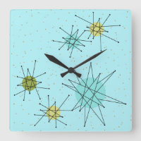 Robin's Oeuf Bleu étoile atomique Horloge murale