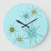 Robin's Oeuf Bleu étoile atomique Horloge murale